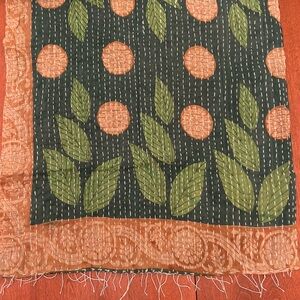Indian Kantha Reversible Cotton Scarf